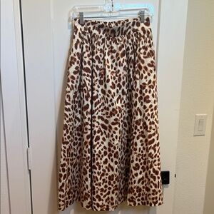 Elegant Animal Print A-Line Skirt